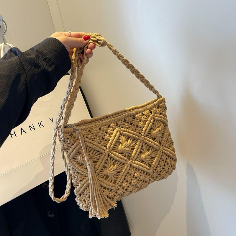 Boho Bliss: Macrame Crochet Bag for Beach and City Adventures